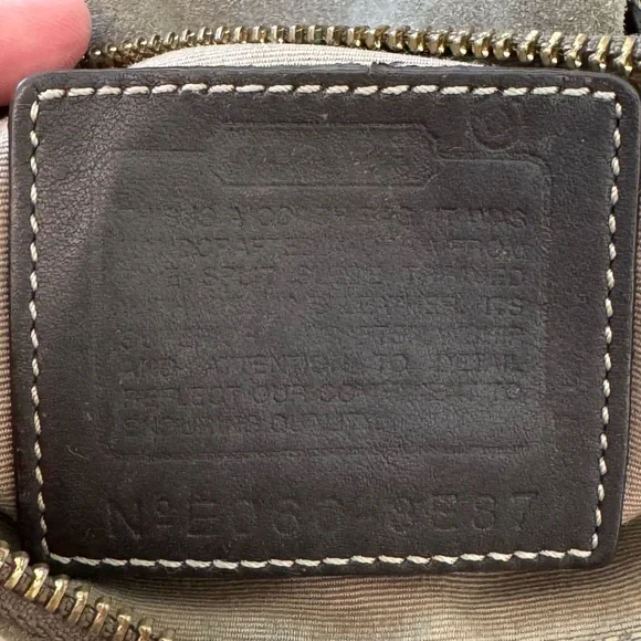 COACH VINTAGE Brown / Taupe Suede Hamilton Crossbody / Slingback Bag - EUC - Picture 6 of 16